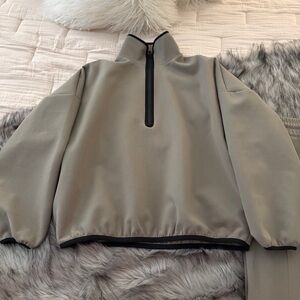 Fear of God Athletics 1/2 zip Suede Jacket